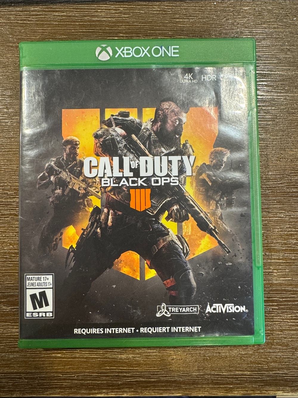 Call of Duty: Black Ops 4 for Xbox One disc & Green Case